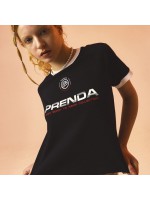 韓國PRENDA - 2023 SPORTY LOGO RAGLAN TEE BLACK